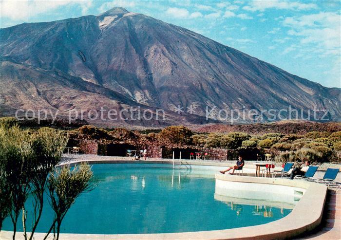 Tenerife Schwimmbad d. Paradors u. Teide