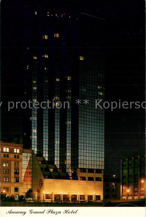Grand Rapids Michigan amway Grand Plaza Hotel by Night
