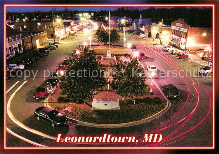 Leonardtown Maryland Verkehr bei Nacht