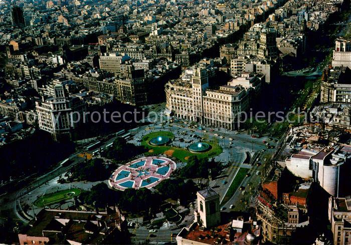 Barcelona Cataluna Fliegeraufnahme Plaza de Cataluna