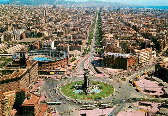 Barcelona Cataluna Fliegeraufnahme Plaza Espana