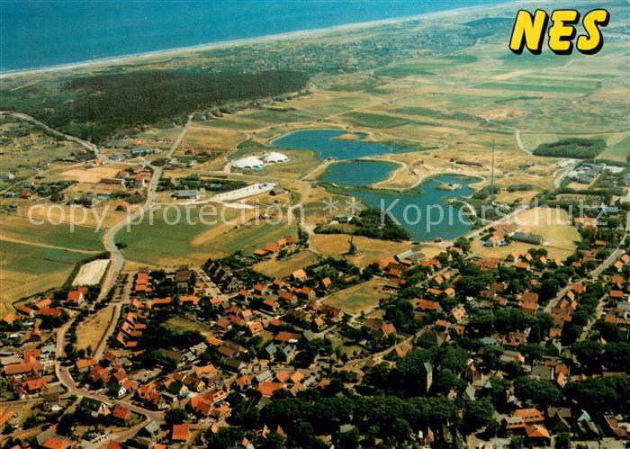 Nes Ameland NL Fliegeraufnahme Panorama Nes met de Vleyen