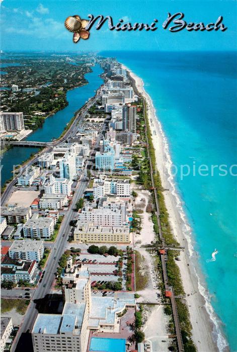 Miami Beach Fliegeraufnahme Beach and Waterway to the Fontainebleau