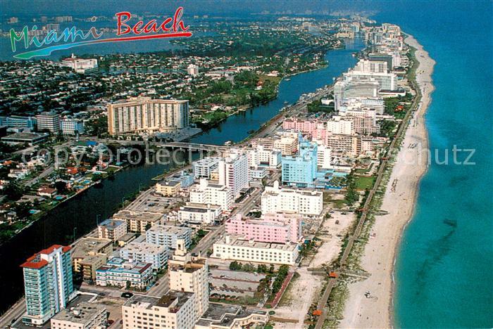 Miami Beach Fliegeraufnahme Hotels along the Oceanfront