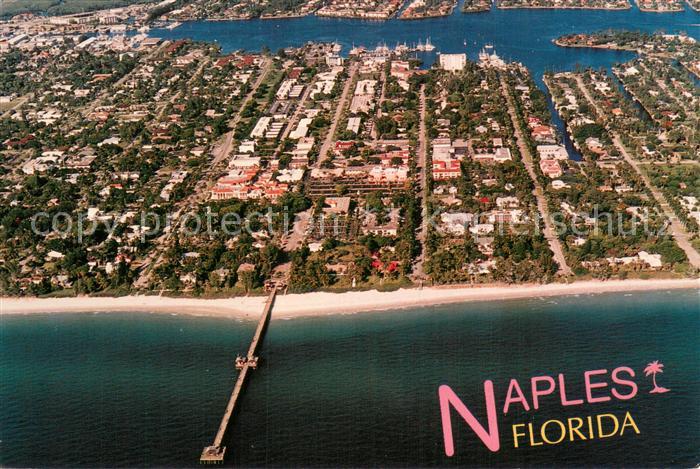 Naples Florida Fliegeraufnahme fishing pier with Old Naples