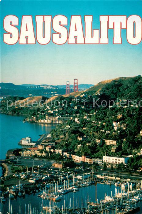 Sausalito California Fliegeraufnahme Marina Golden-Gate-Bridge