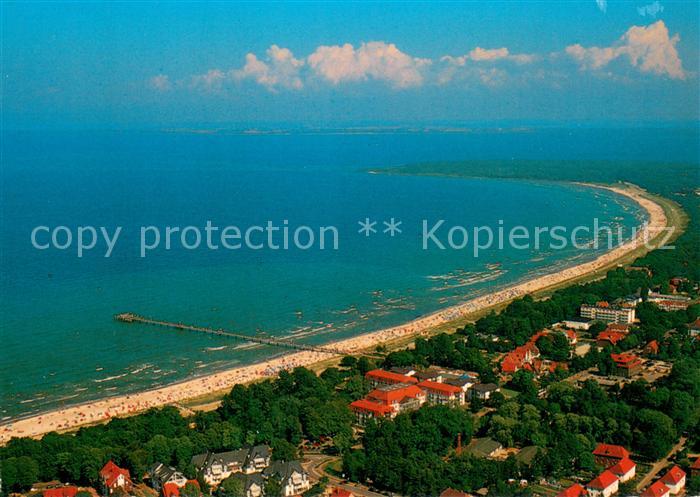 Boltenhagen Ostseebad Fliegeraufnahme Ortskern m. Sandstrand u. Seebruecke