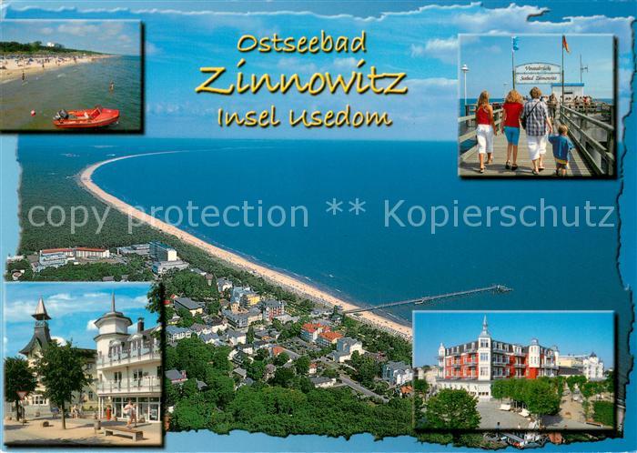 Zinnowitz Ostseebad Fliegeraufnahme Usedom Teilansichten Panorama