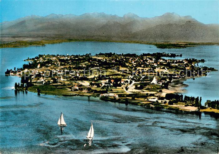 Insel Reichenau Bodensee Fliegeraufnahme Panorama