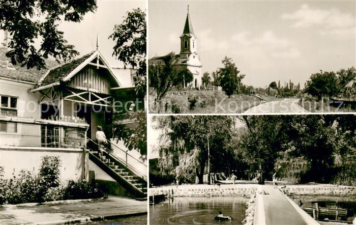 Gyenesdias Teilansichten Kirche Weiher