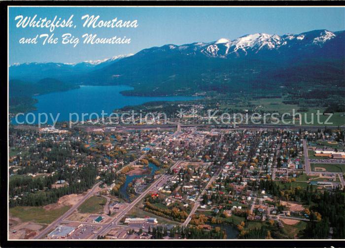 Whitefish and The Big Mountain Fliegeraufnahme