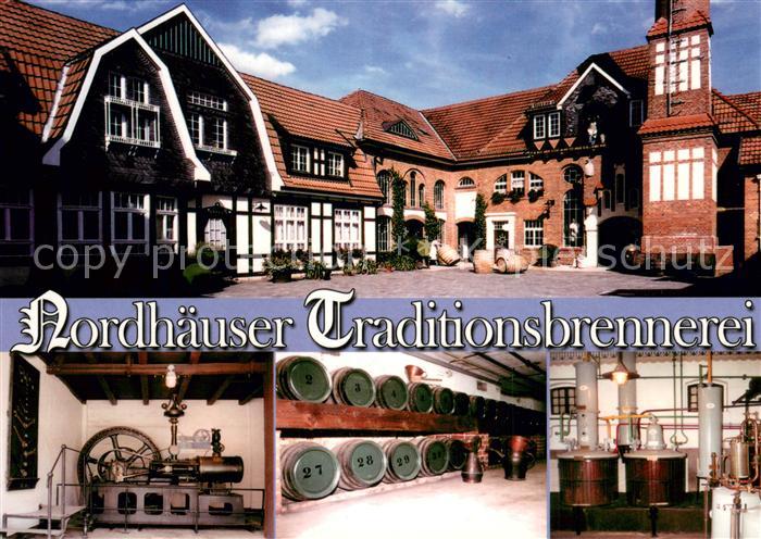 Nordhausen-Krimderode Nordhaeuser Traditionsbrennerei Innenhof Hist Dampfmaschin