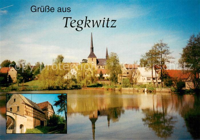 Tegkwitz Ortsansicht Weiher Pfarramt