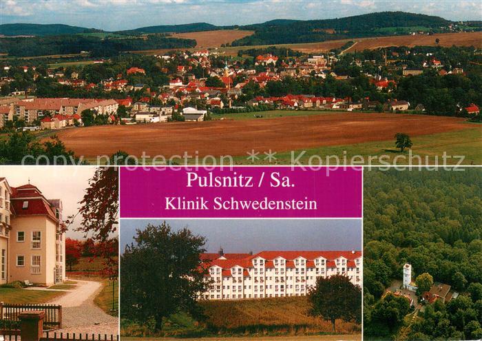 Pulsnitz Sachsen Panorama Klinik Schwedenstein Fliegeraufnahme