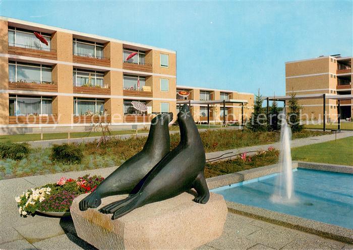 Darmstadt Altenheim des Ev Hilfswerkes Skulptur Brunnen