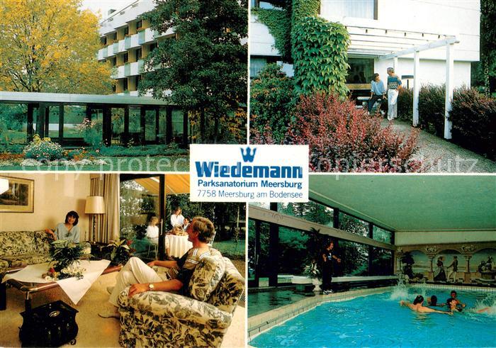 Meersburg Bodensee Wiedemann Parksanatorium Aufenthaltsraum Hallenbad