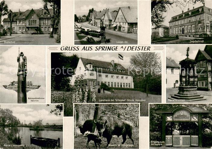 Springe Deister Bahnhof Lange Str Jagdschloss Landheim Marienbrunnen Volkspark E