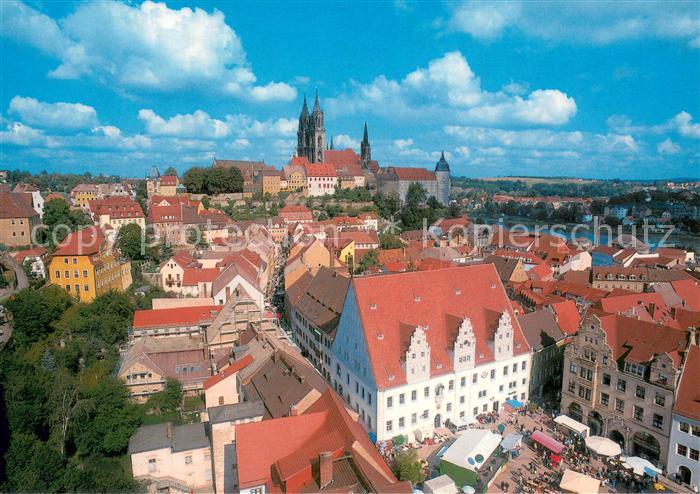 Meissen Elbe Sachsen Blick vom Turm der Frauenkirche