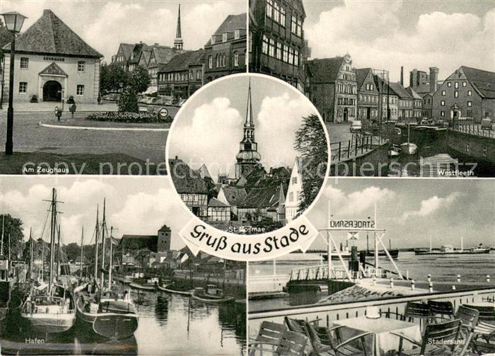 Stade Niederelbe Zeughaus St Kosmae Westfleeth Hafen Stadersand