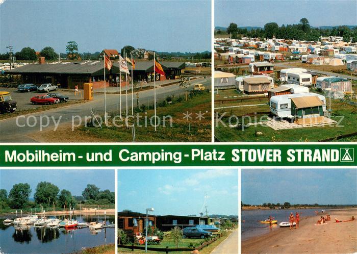 Drage Elbe Campingplatz Stover Strand Yachthafen Strandpartie Bungalows
