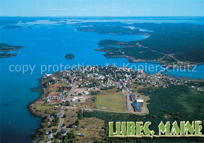 Lubec Aerial view with Campobello Island