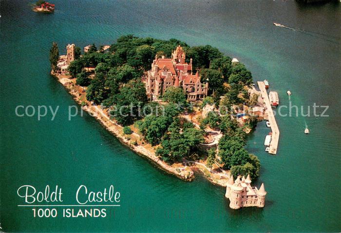 Heart Island New York Chateau Boldt Castle Air view