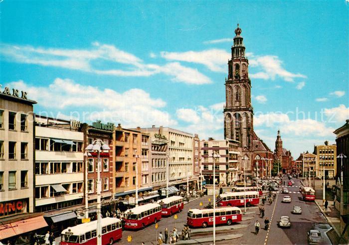 Groningen Grote Markt met Martinitoren