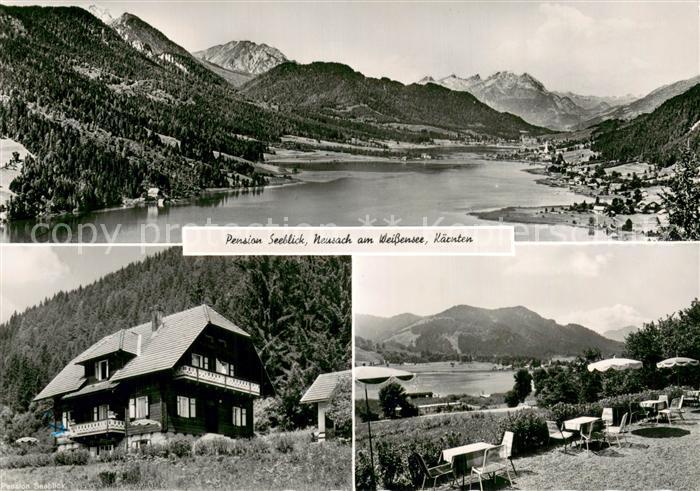 Neusach Pension Seeblick am Weissensee Panorama Freiterrasse