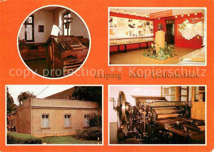 LEIPZIG Sachsen Iskra Gedenkstaette Druckereiraum Ausstellung Druckereigebaeude