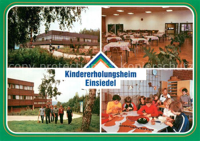 Einsiedel Bad Seiffen Erzgebirge Kindererholungsheim Speisesaal Park Bastelraum