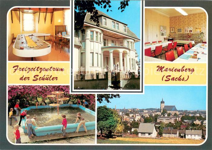 Marienberg Erzgebirge Autorennbahn Freizeitzentrum der Schueler Kabinett Brunnen