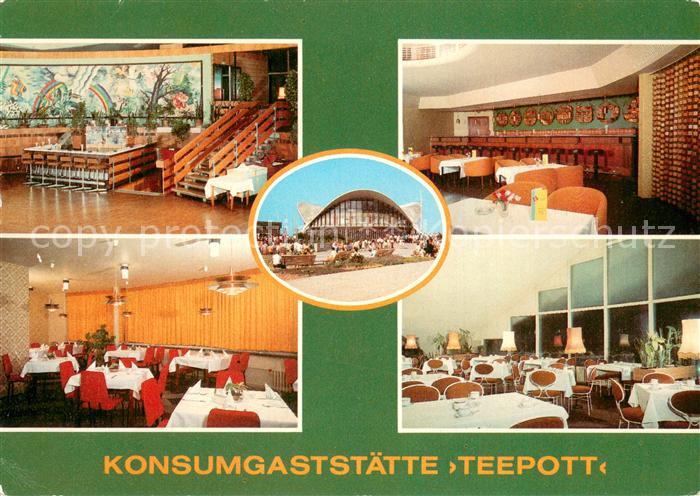 Rostock-Warnemuende Konsumgaststaette Teepott Bar Aussenansicht Restaurant Cafe