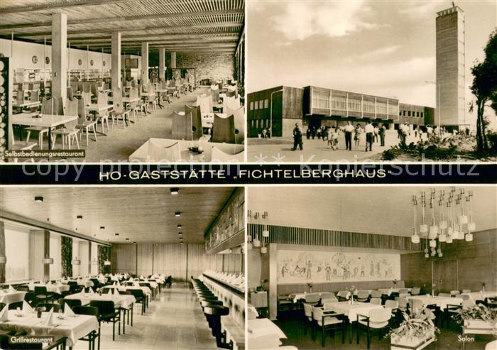 Oberwiesenthal Erzgebirge HO Gaststaette Fichtelberghaus Restaurant Grillrestaur