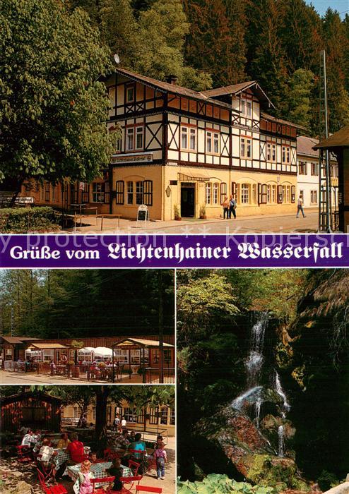 Bad Schandau Gasthof Lichtenhainer Wasserfall Endstation der Kirnitzschbahn Gart