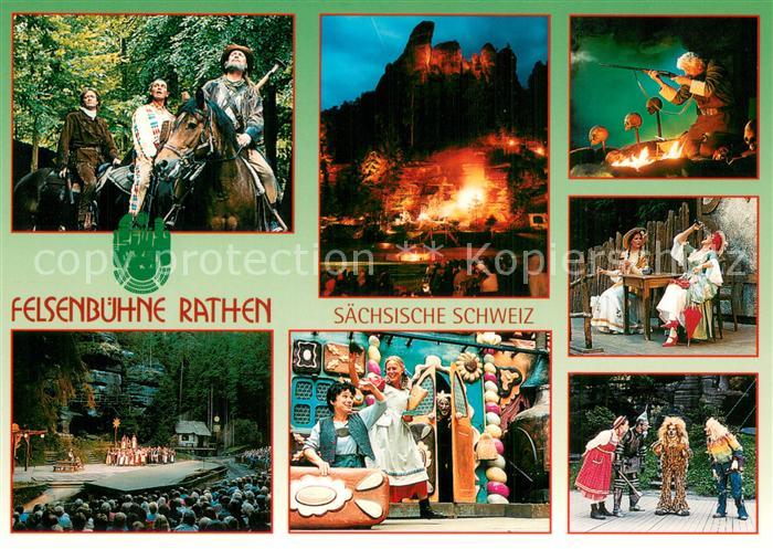 Rathen Saechsische Schweiz Felsenbuehne Naturtheater Festspiel-Auffuehrungen