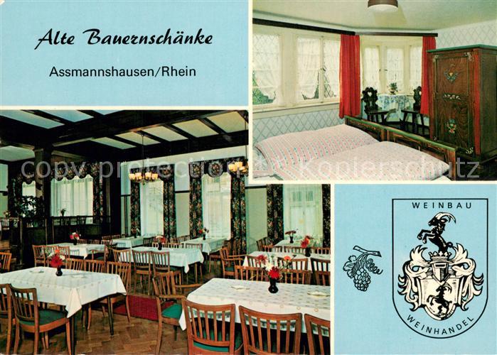 Assmannshausen Rhein Alte Bauernschaenke Gastraum Zimmer