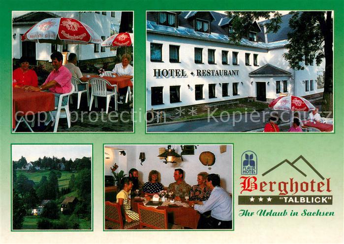 Holzhau Rechenberg-Bienenmuehle Erzgebirge Berghotel Talsblick Terrasse Gaststub