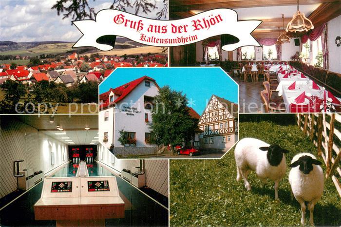 Kaltensundheim Panorama Landgasthof Zur Guten Quelle Gaststube Kegelbahn Schafe