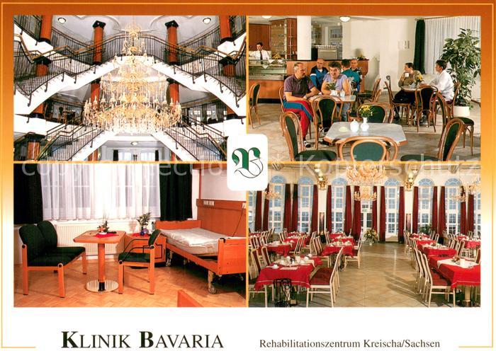 Kreischa Rehazentrum Klinik Bavaria Treppenaufgaenge Gastraum Zimmer Speisesaal