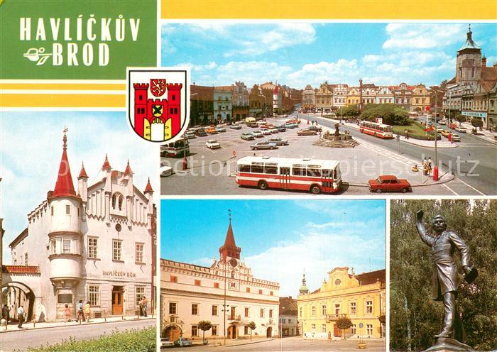 Havlickuv Brod Nemecky Brod Namesti Cs armady Havlickuv dum Stara radnice a budo