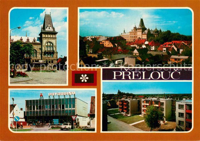 Prelouc Muzeum na namesti Rude armady Pohled na mesto Potravinarska prodejna Pra