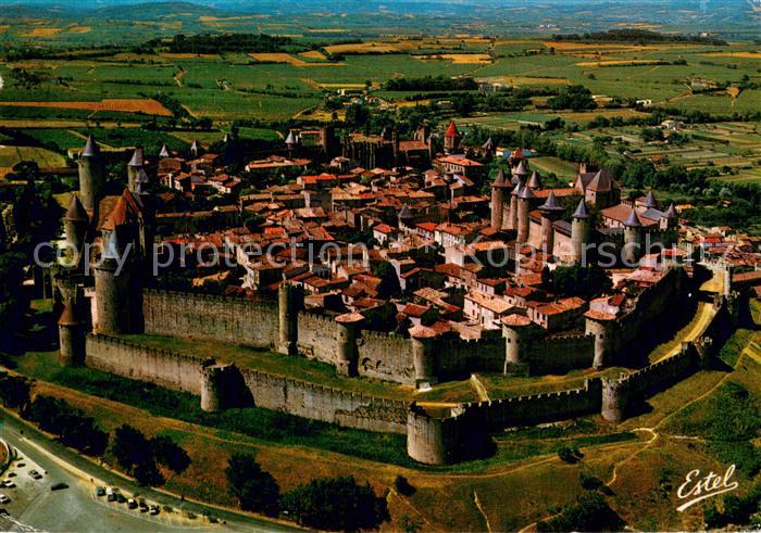 Carcassonne Vue aerienne de la cite Narbonnaise Cha