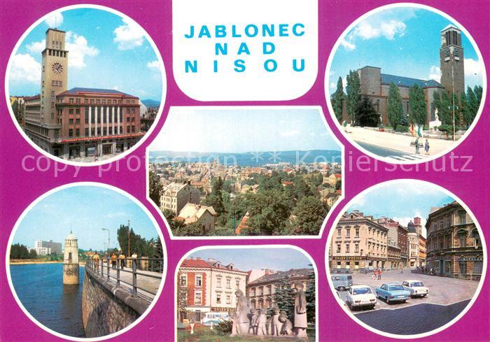 Jablonec nad Nisou Gablonz Neisse CZ Radnice z let Namesti Rude armady Prehrada