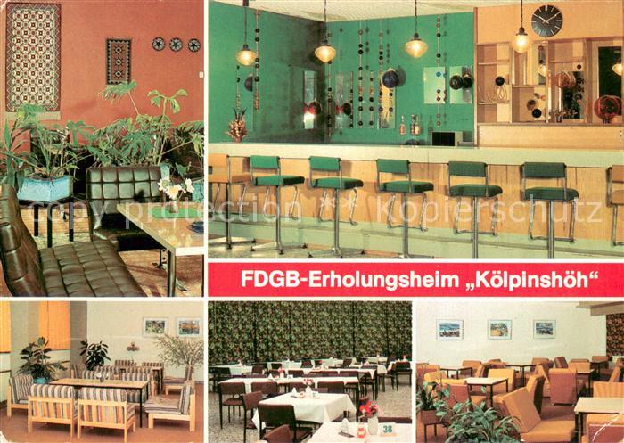 Koelpinsee Loddin FDGB Erholungsheim Koelpinshoeh Bar Empfangshalle Speisesaal K