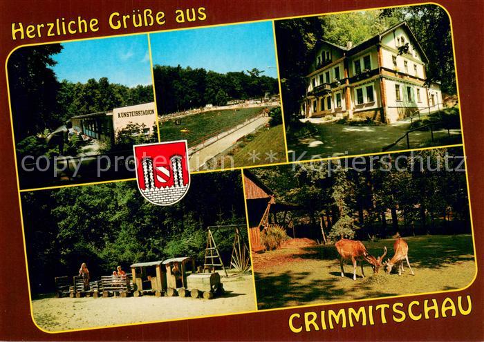 Crimmitschau Kunsteisstadion Sahnbad Forsthaus Spielplatz im Sahnpark Tiergehege