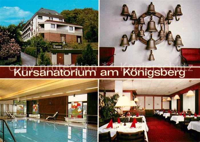 Bad Pyrmont Kursanatorium am Koenigsberg Glockenspiel Hallenbad Gastraum