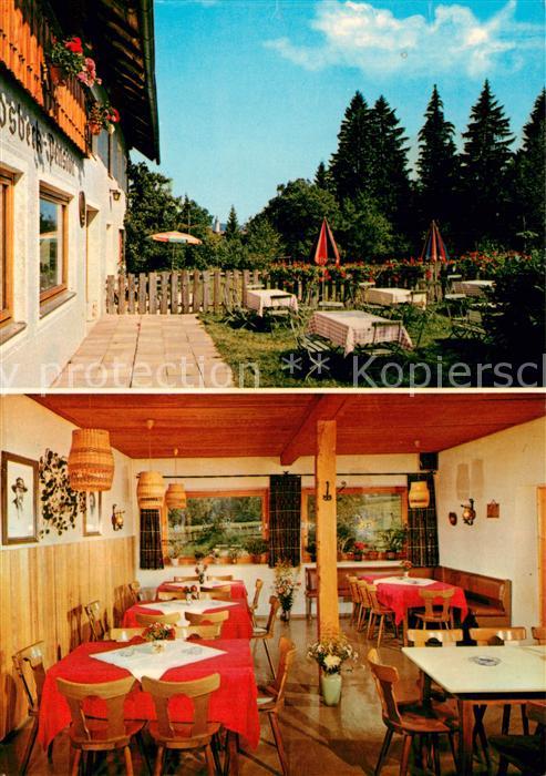 Rottenbuch Oberbayern Gasthaus Cafe Moosbeck Gartenterrasse Gaststube