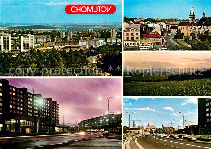 Chomutov CZ Okresni mesto pod Krusnymi horami Rozsahla bytova vystavba nenarusil