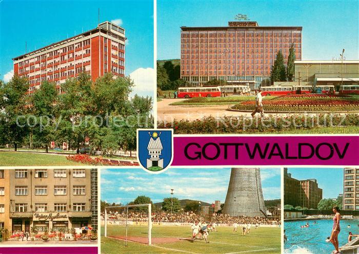 Gottwaldov Tschechien Administrativni budova Svit Pruceli Interhotelu Moskva Res