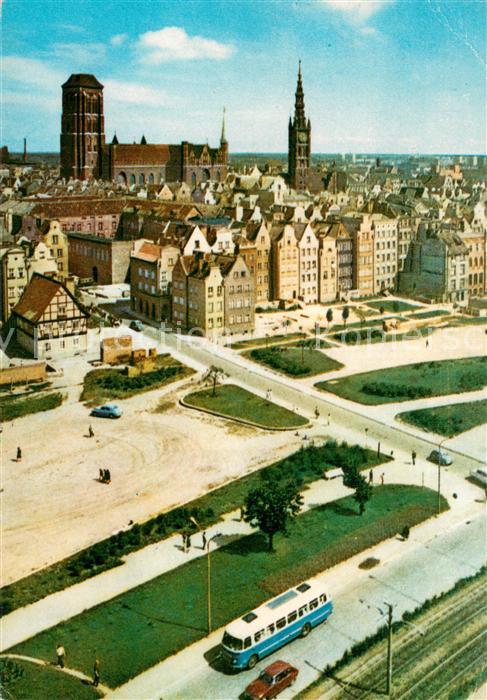 Gdansk Danzig PL Widok od strony alei Leningradzkiej Fliegeraufnahme